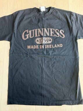 Guinness Black Long Sleeve Tee with Copper Print